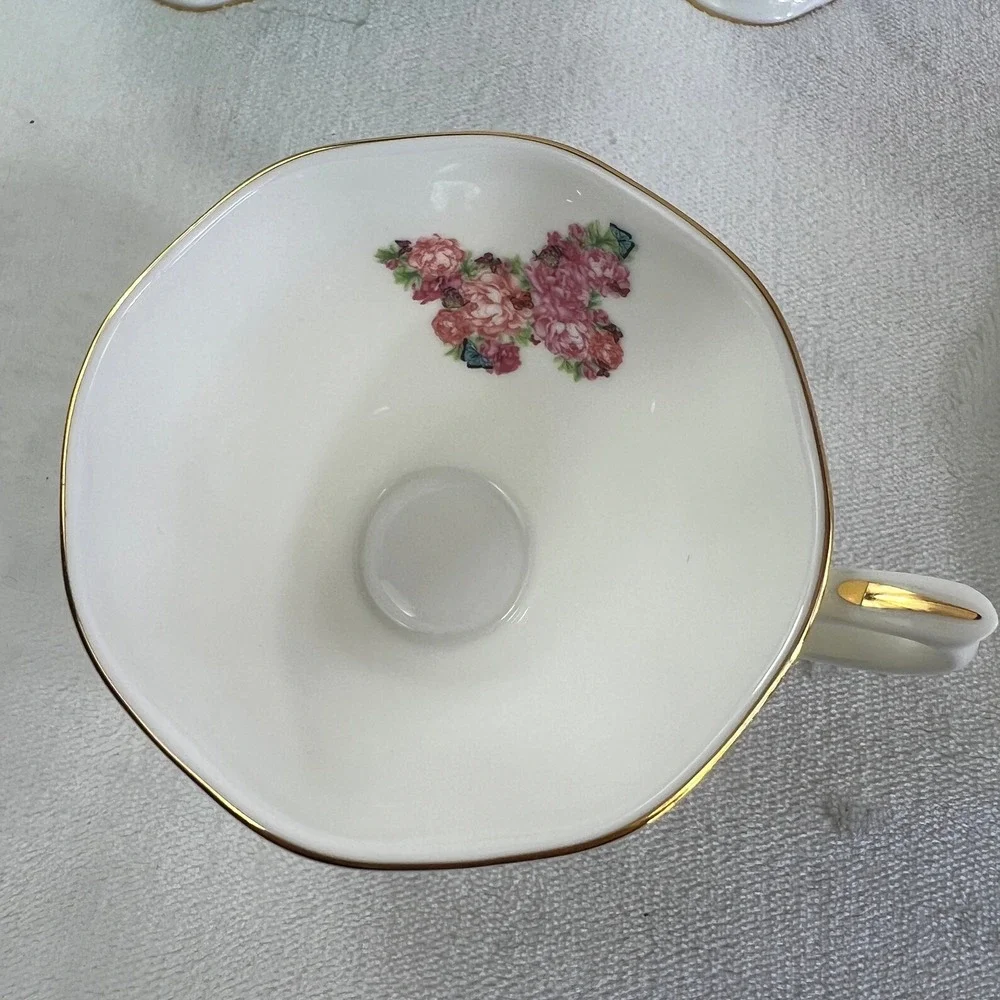 Royal Albert Miranda Kerr Friendship Teacup Saucer 8 Piece Set Floral Butterfly